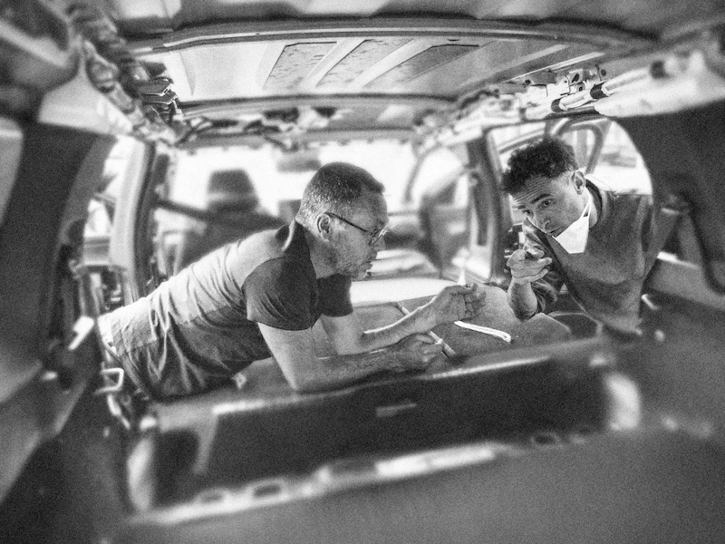 Automotive design workshop with Dacia teams exploring new mobility concepts through hands-on prototyping.